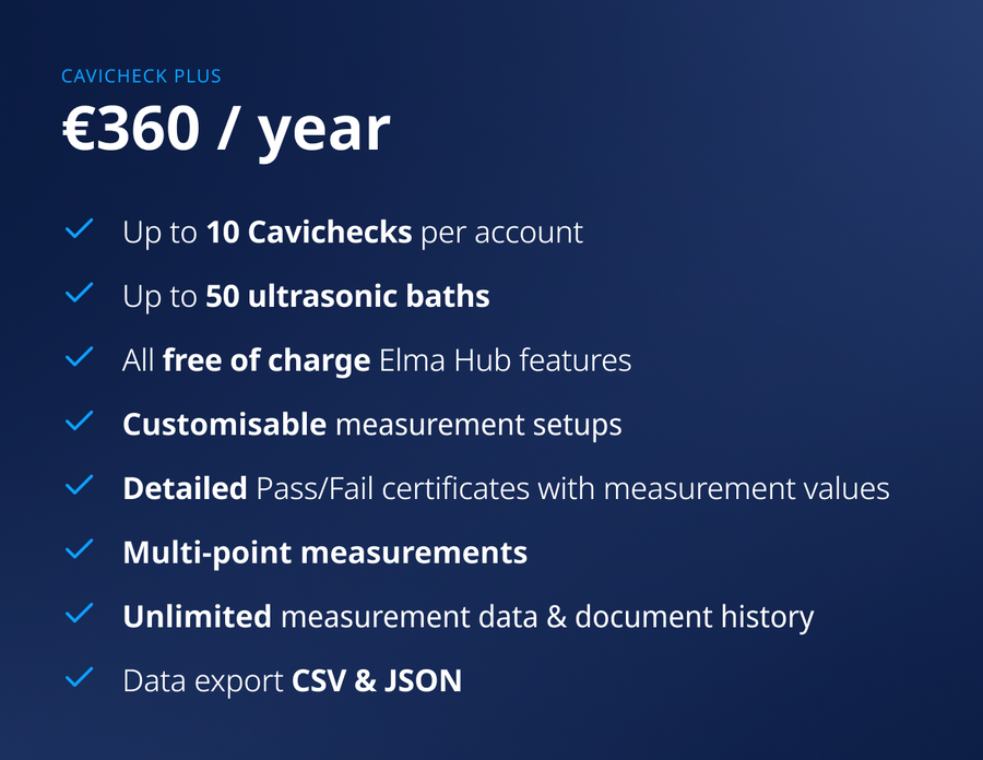 ElmaHub Functions CavicheckPlus EN