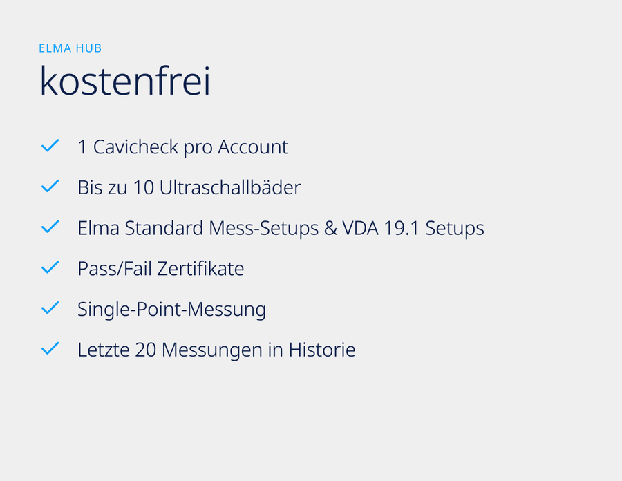 Elma Hub kostenfreie Funktionen