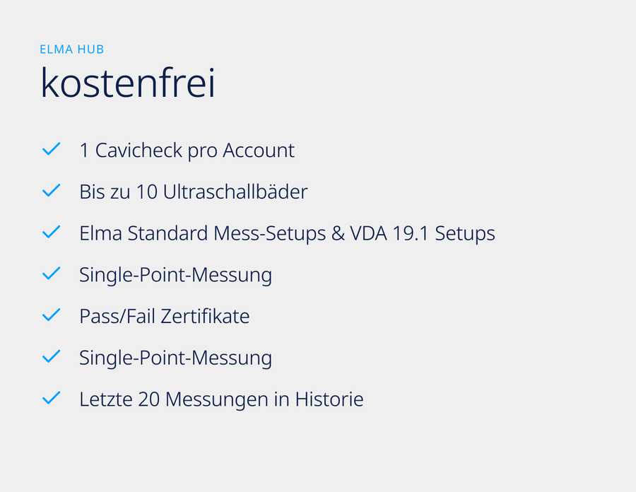 Elma Hub kostenfreie Funktionen