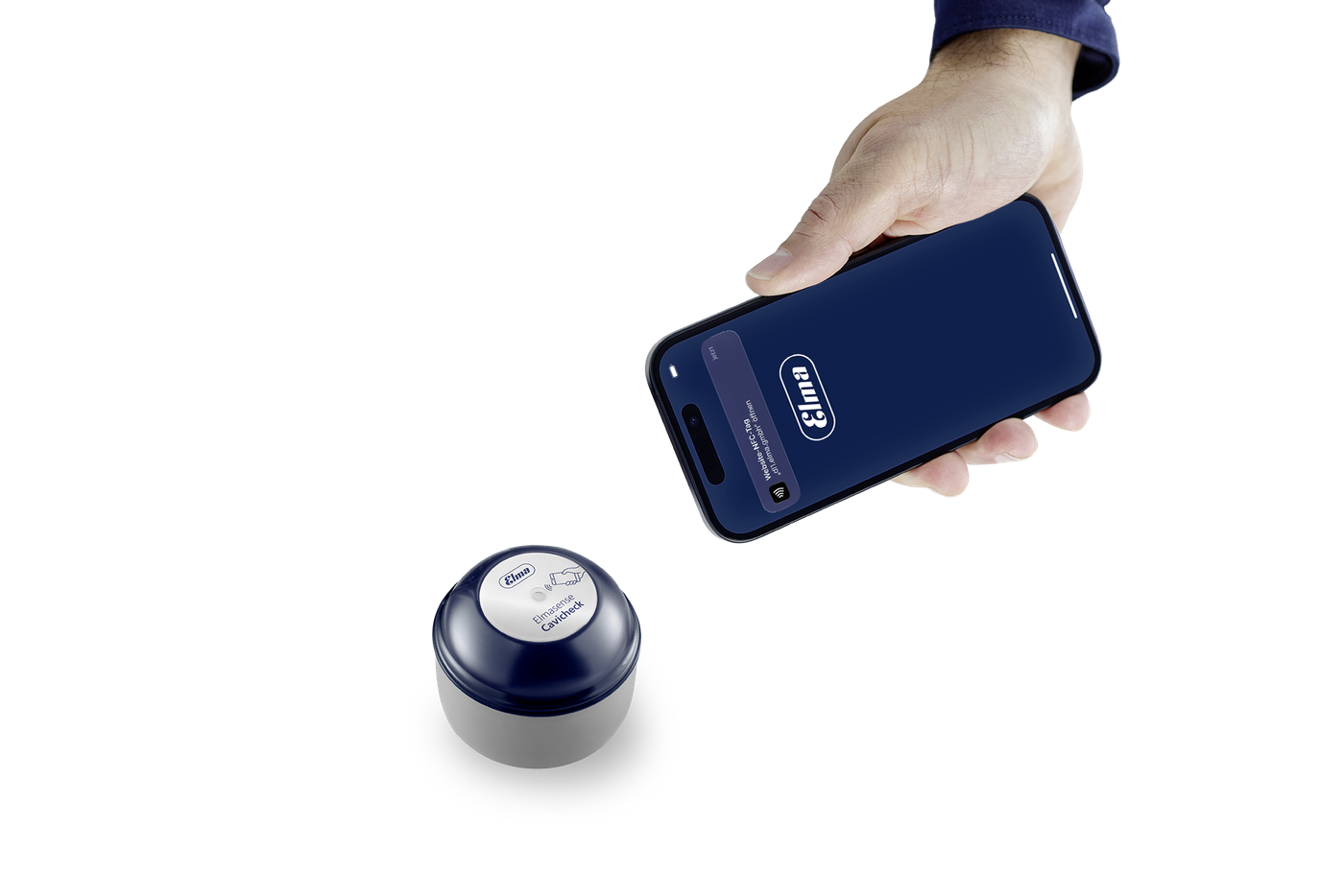 Elmasense Cavicheck mit Smartphone